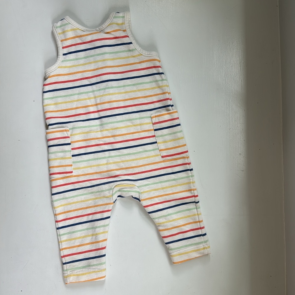 Old Navy Colorful Striped Sleeveless Romper | 6-12M - Picture 2 of 7